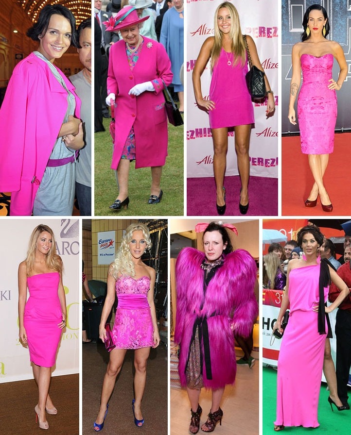 Наденешь розовое платье. Платье ярко-розовое. Цвет фуксии. Платье фуксия. Цвет фуксия в одежде.