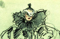 Anna Piaggi, эскиз. Автор: Karl Lagerfeld