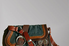 Dior Gaucho Denim/Leather Medium Saddle Bag $1,180.00