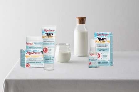 «Молочная кожа» - новая косметическая линия с клинически доказанной эффективностью от Российского бренда «Бурёнка»